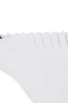 Paquete de seis pares de calcetines tobilleros de algodón con logos