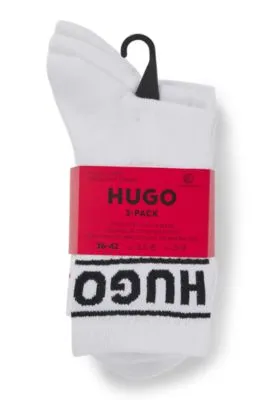 Paquete de tres pares de calcetines cortos con logo