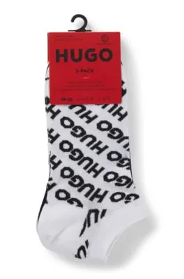 Paquete de tres pares de calcetines tobilleros de algodón