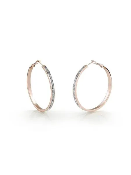 pendientes guess all around cristales rose