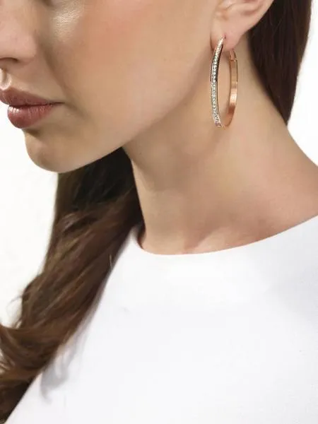pendientes guess all around cristales rose
