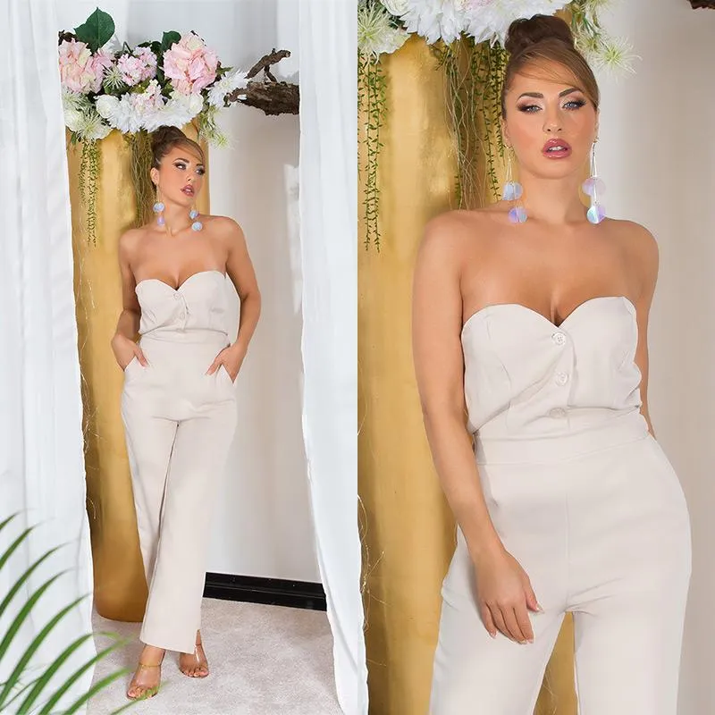 Peto bandeau con botones beige