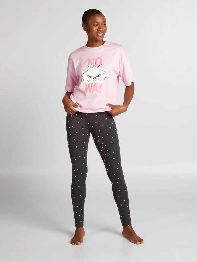 PIJAMA LARGO 'STITCH'  2 PIEZAS  ROSA