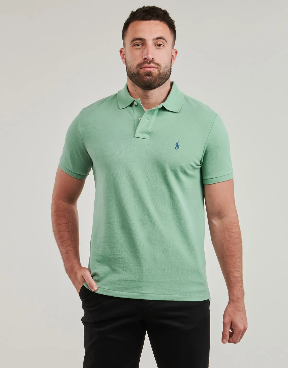POLO AJUSTE DROIT EN COTON BASIC MESH