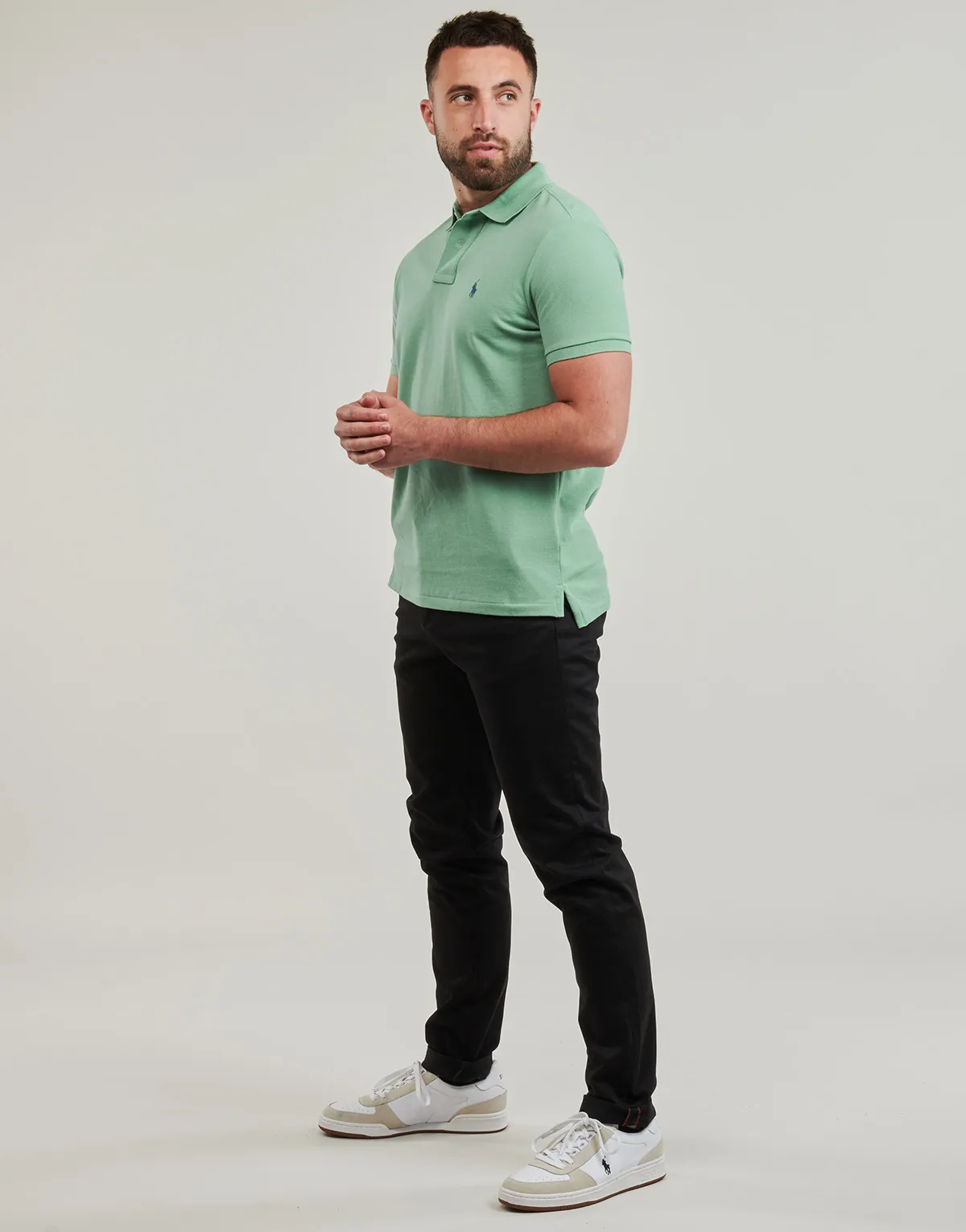 POLO AJUSTE DROIT EN COTON BASIC MESH