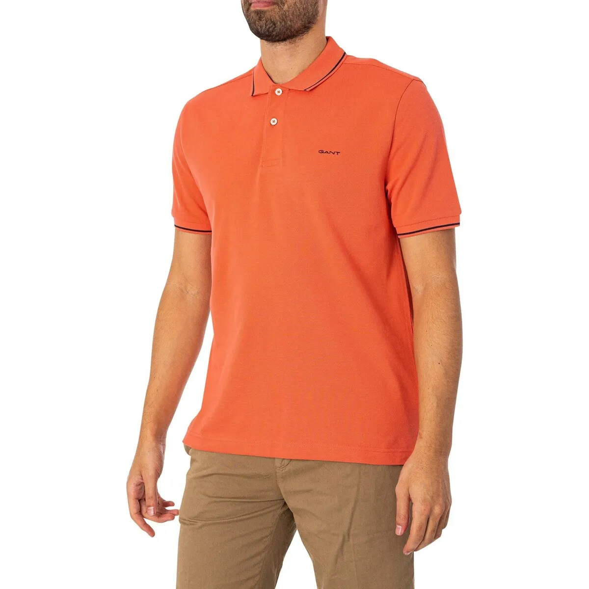 Polo De Piqué Con Ribetes
