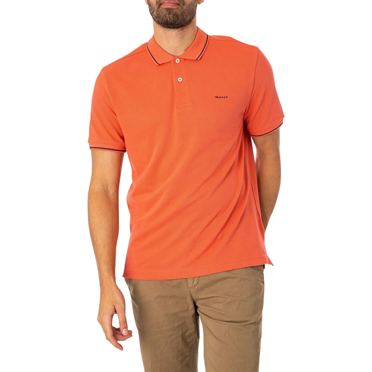 Polo De Piqué Con Ribetes