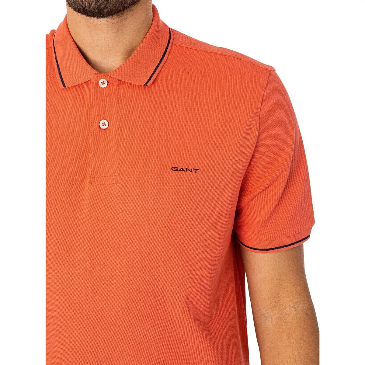Polo De Piqué Con Ribetes