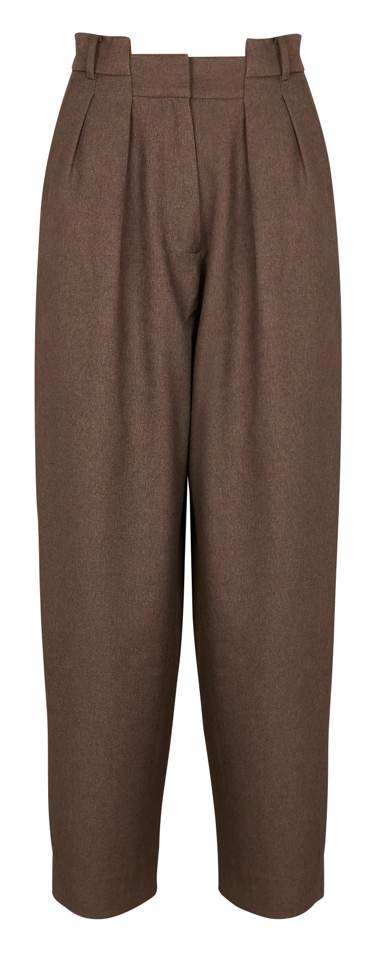 PRUNE  PANTALóN RECTO Y ANCHO CON PINZAS EN MARRON