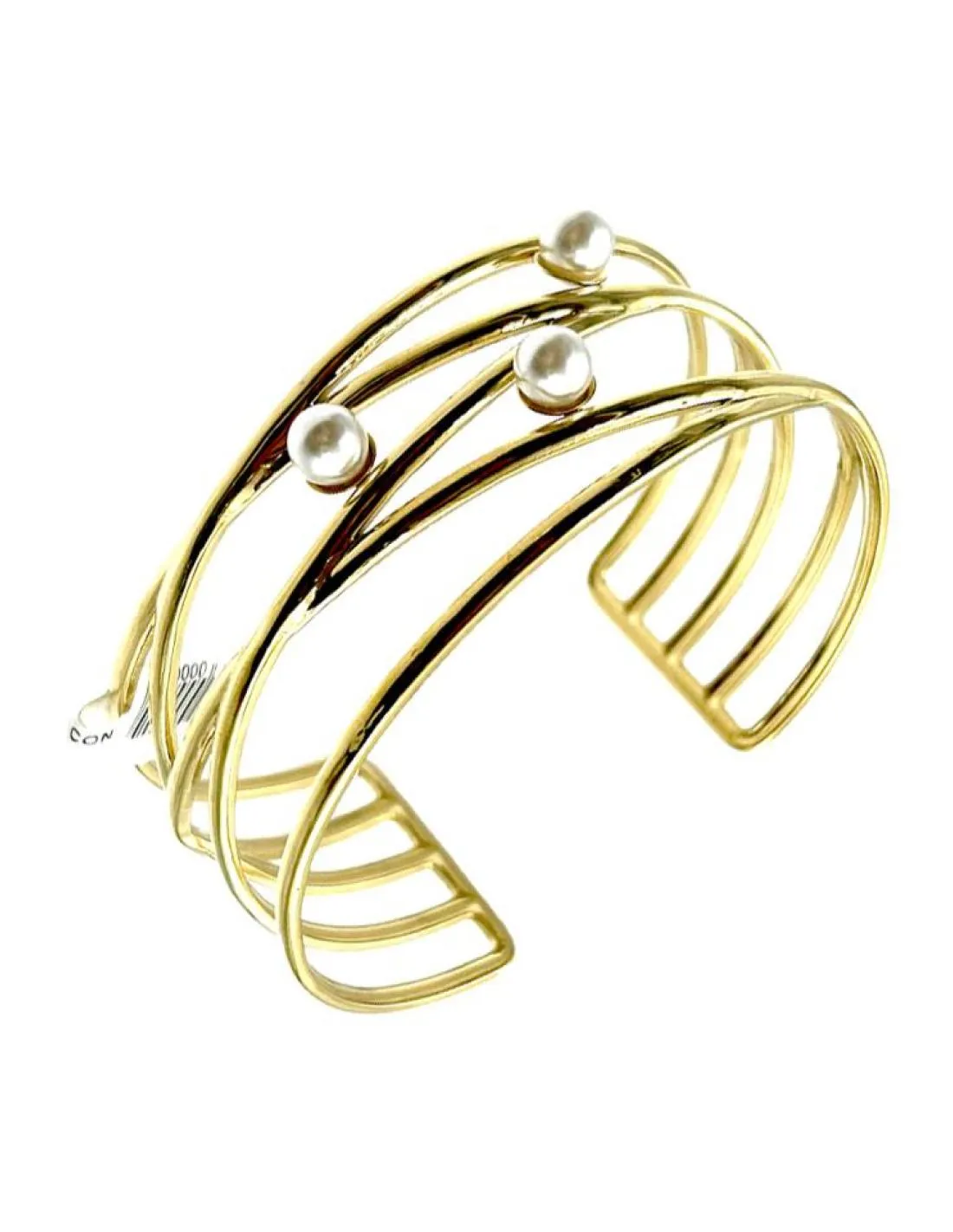PULSERAS ANCHAS DORADAS CON PERLAS EL TOQUE IDEAL PARA BODAS