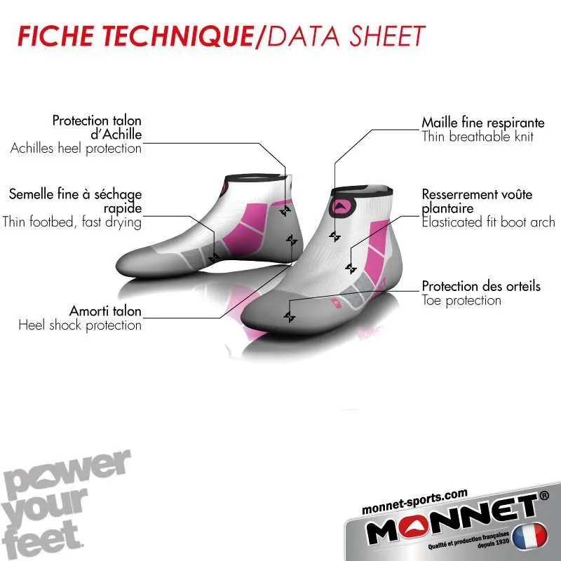 RUNNING SOCKS  MONNET RUN AIR (BLANC ROSE)