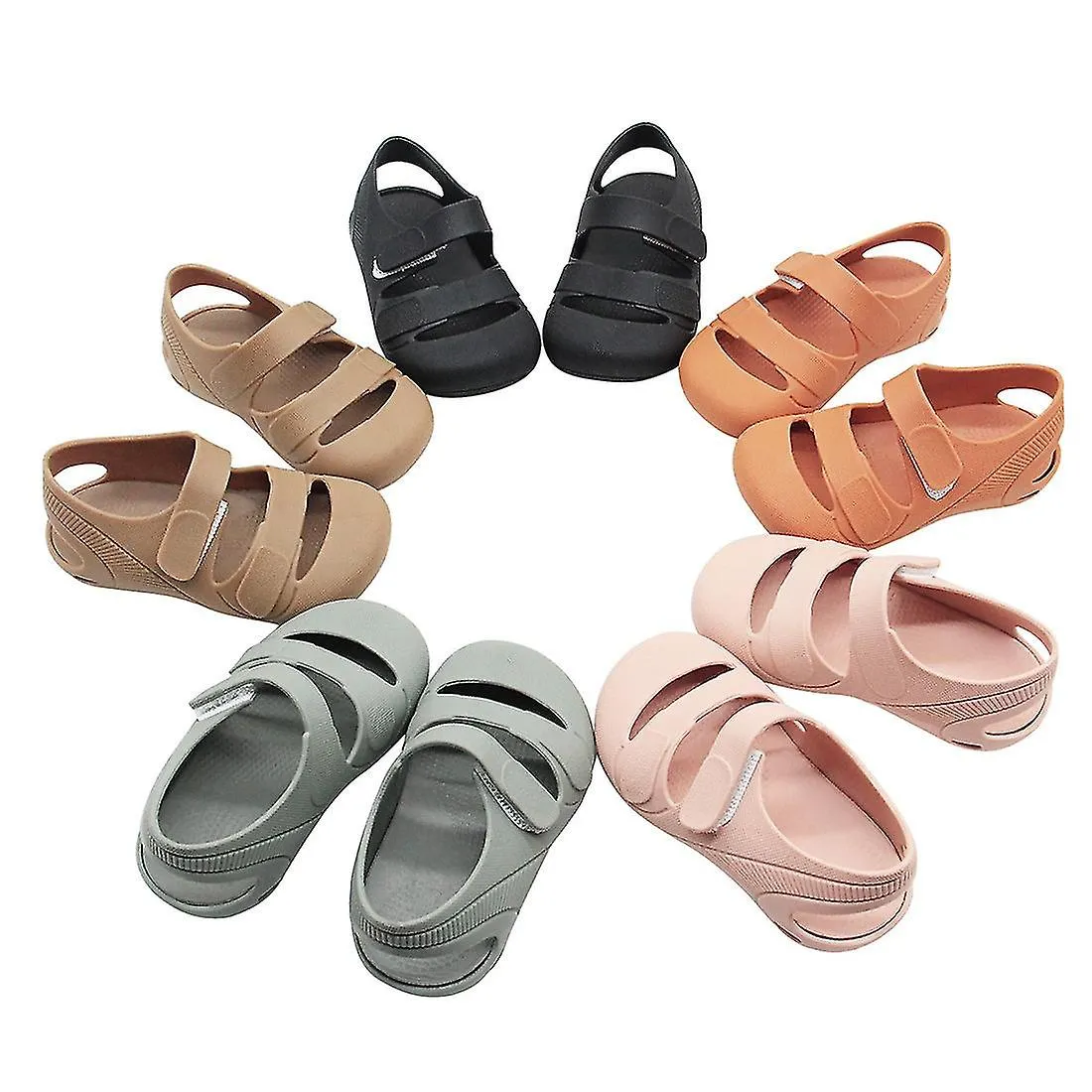 Sandalias Niños Y Niñas Bebé Suave Suela Baotou Velcro Sandalias Pisando Zapatos de Playa Agua