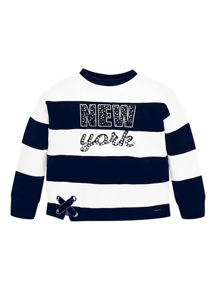Sudadera Mayoral Estampada Marino Para Niña