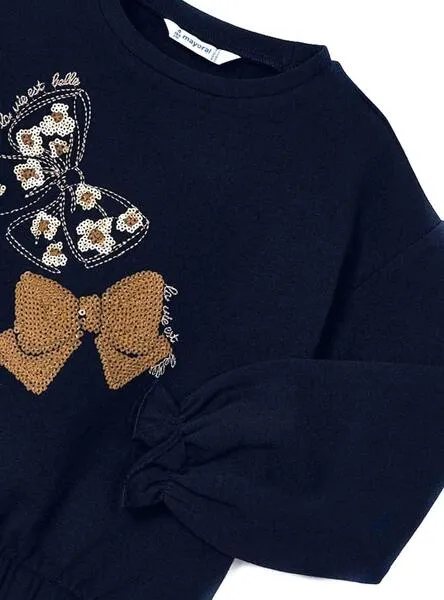 Sudadera Mayoral Estampada Marino Para Niña