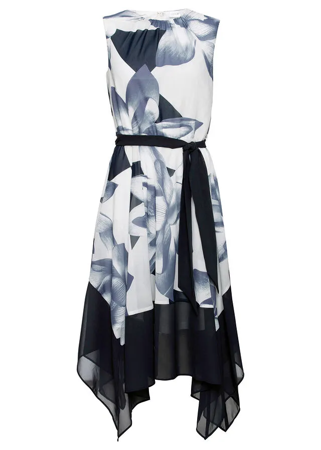 Vestido con estampado de flores Azul oscuro de flores