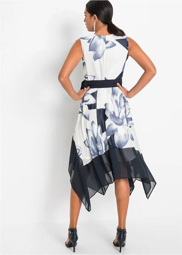 Vestido con estampado de flores Azul oscuro de flores
