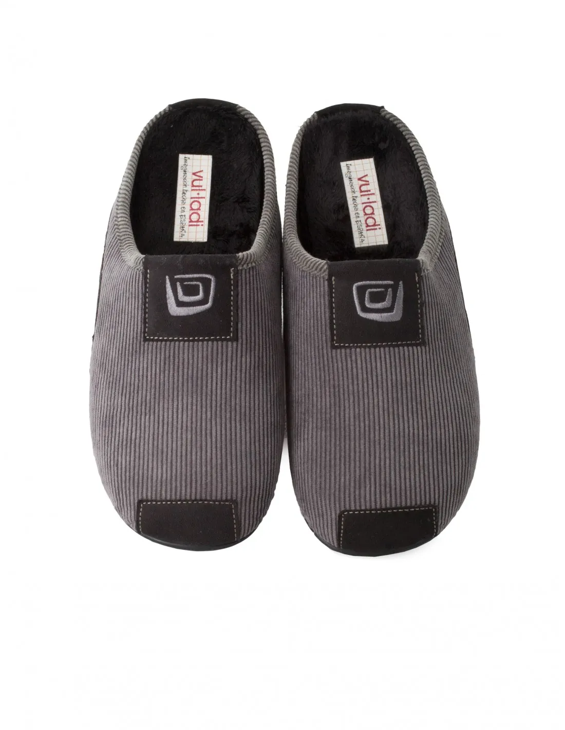 VULLADI Zapatillas Pana Descalzas Grises Hombre