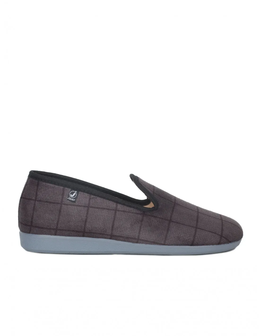 Zapatillas Casa Cerradas Cuadros Grises