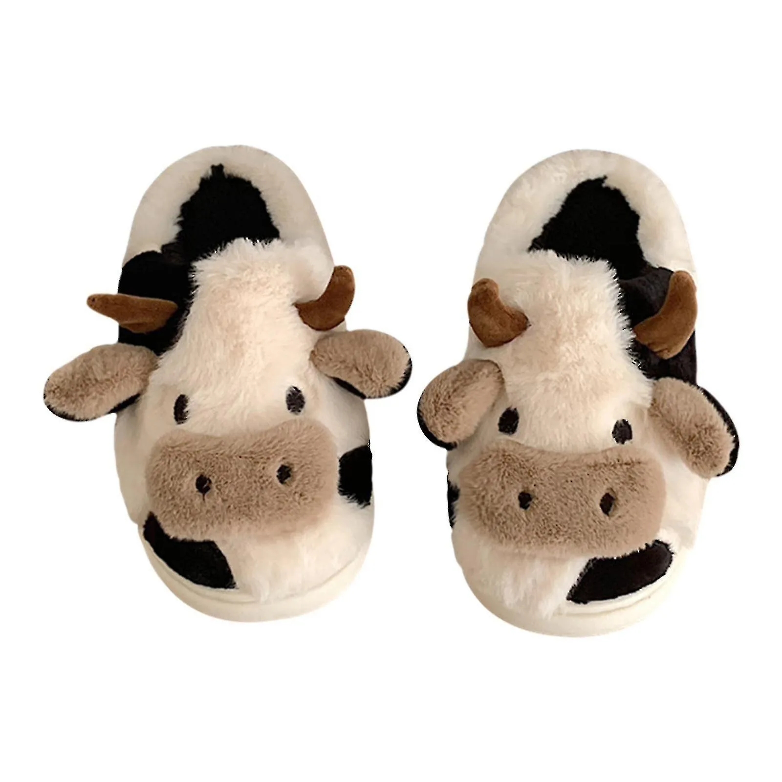 ZAPATILLAS DE VACA DIFUSA LINDAS ZAPATILLAS CALIENTES ZAPATOS DE ALGODóN ACOGEDORES FORMA ANIMAL SLIPON