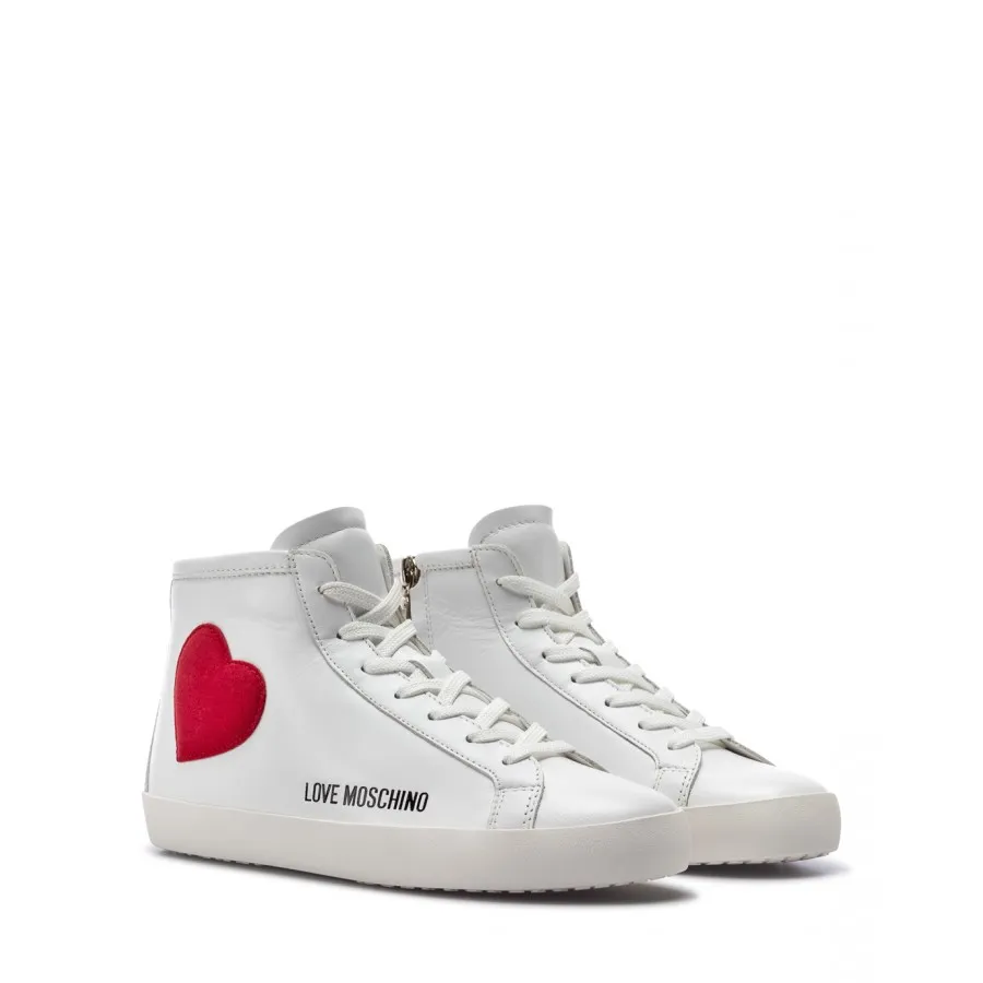 Zapatos Mujeres Sneakers LOVE MOSCHINO JA15412 Cr Ghi Rossa Blanche