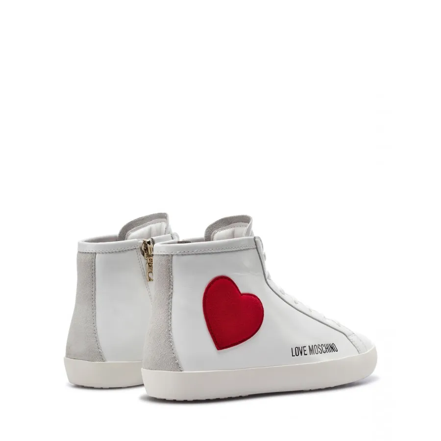 Zapatos Mujeres Sneakers LOVE MOSCHINO JA15412 Cr Ghi Rossa Blanche