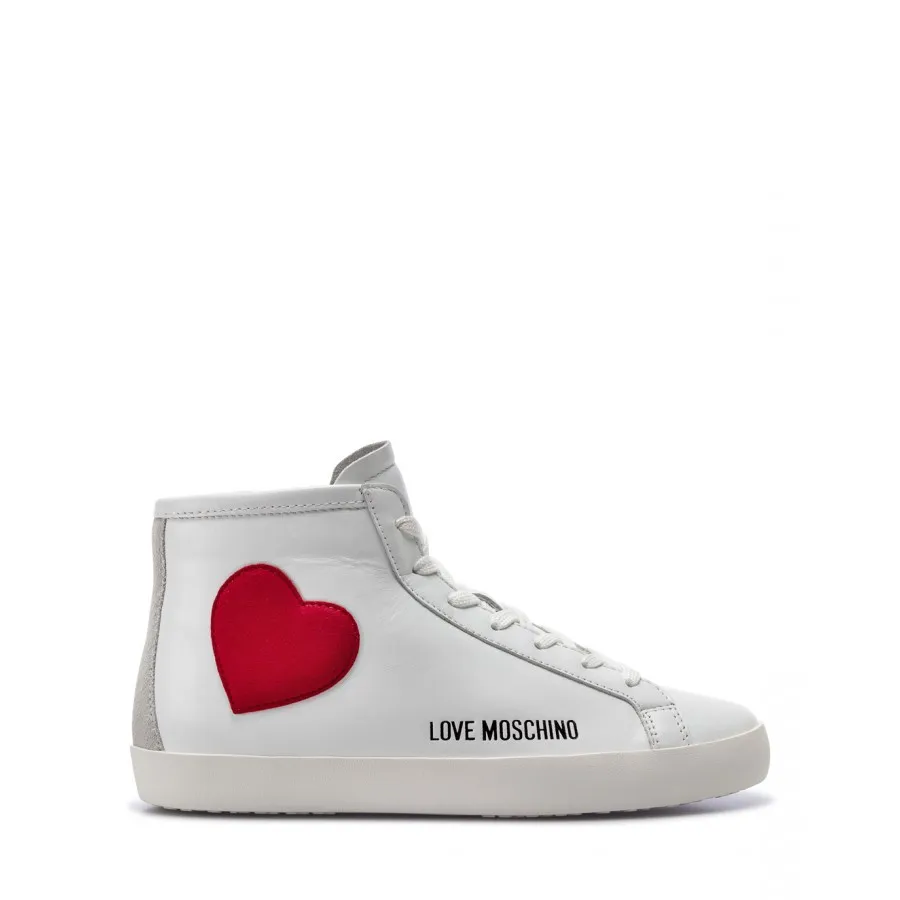 Zapatos Mujeres Sneakers LOVE MOSCHINO JA15412 Cr Ghi Rossa Blanche